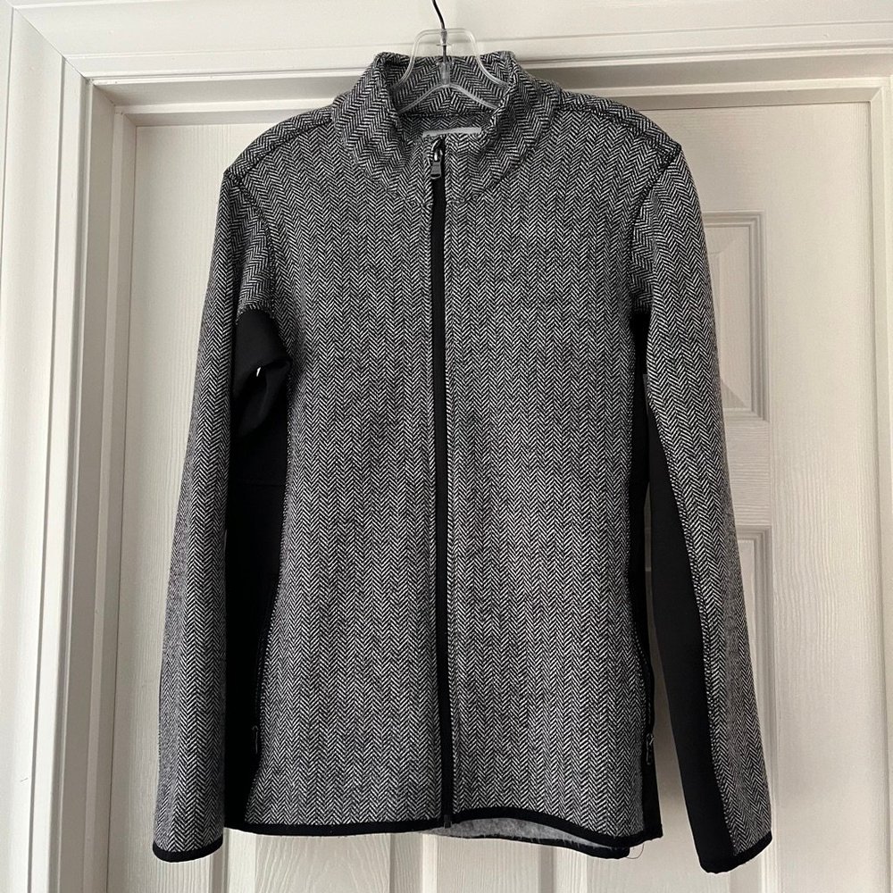Marc New York herringbone zip-up fleece jacket, M